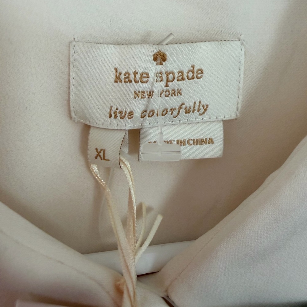 NWT  Kate Spade Daisy Lace Silk Blouse Size XL - Picture 5 of 9